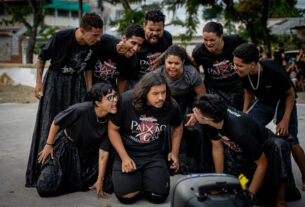 peça ensaio da peça em paulista sobre a paixão de Cristo